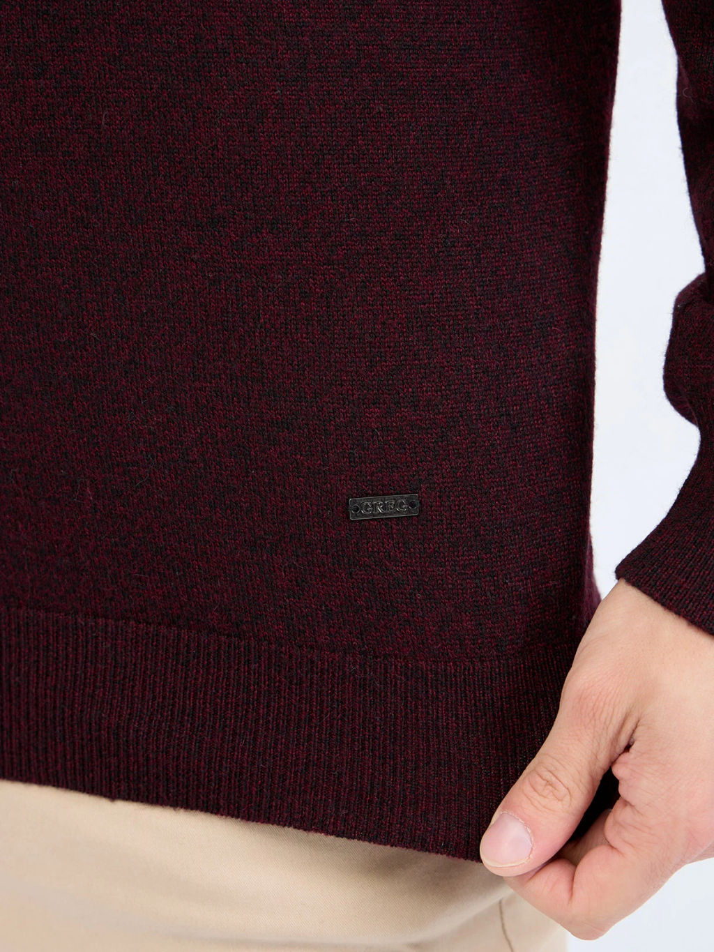 Джемпер мужской GREG G121-DA491 бордо/черный  фото 12