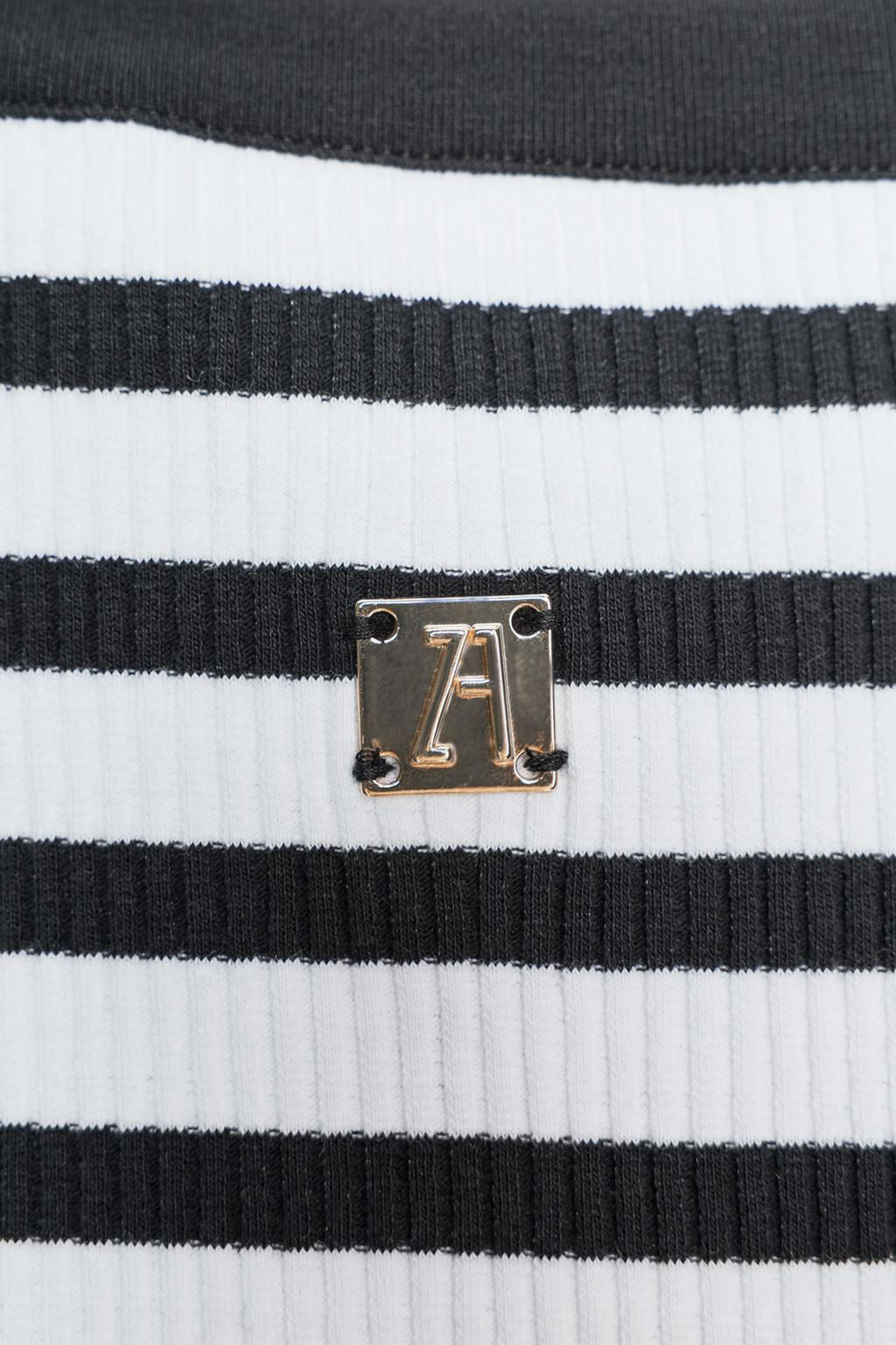 ZARA STRIPED BROOCH TOP  фото 7