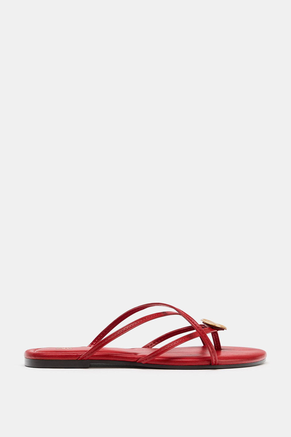 SANDALIA PLANA MULTI TIRAS / Rojo