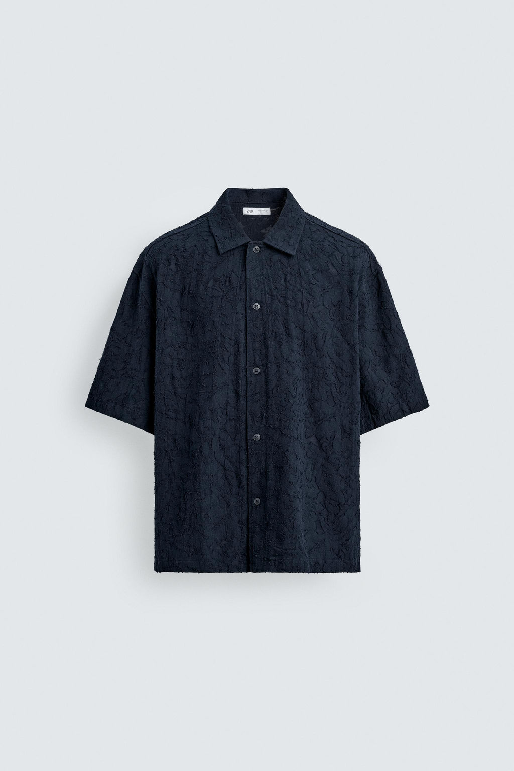 CAMISA JACQUARD TEXTURA / Marino - Zara фото 7