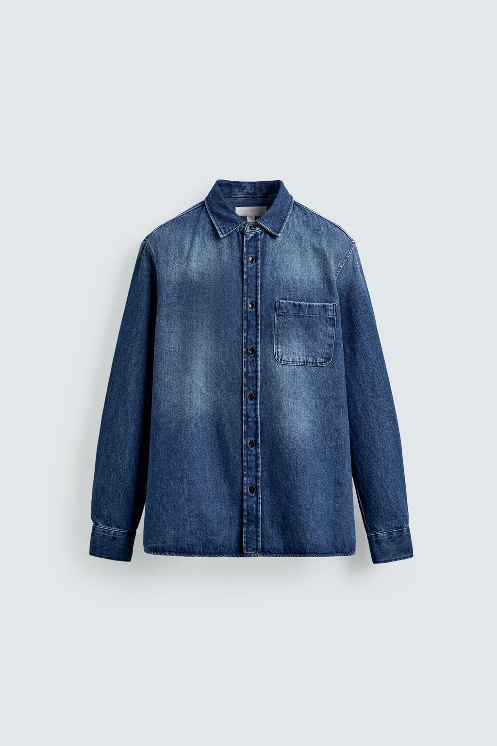 WASHED DENIM SHIRT - Zara фото 7