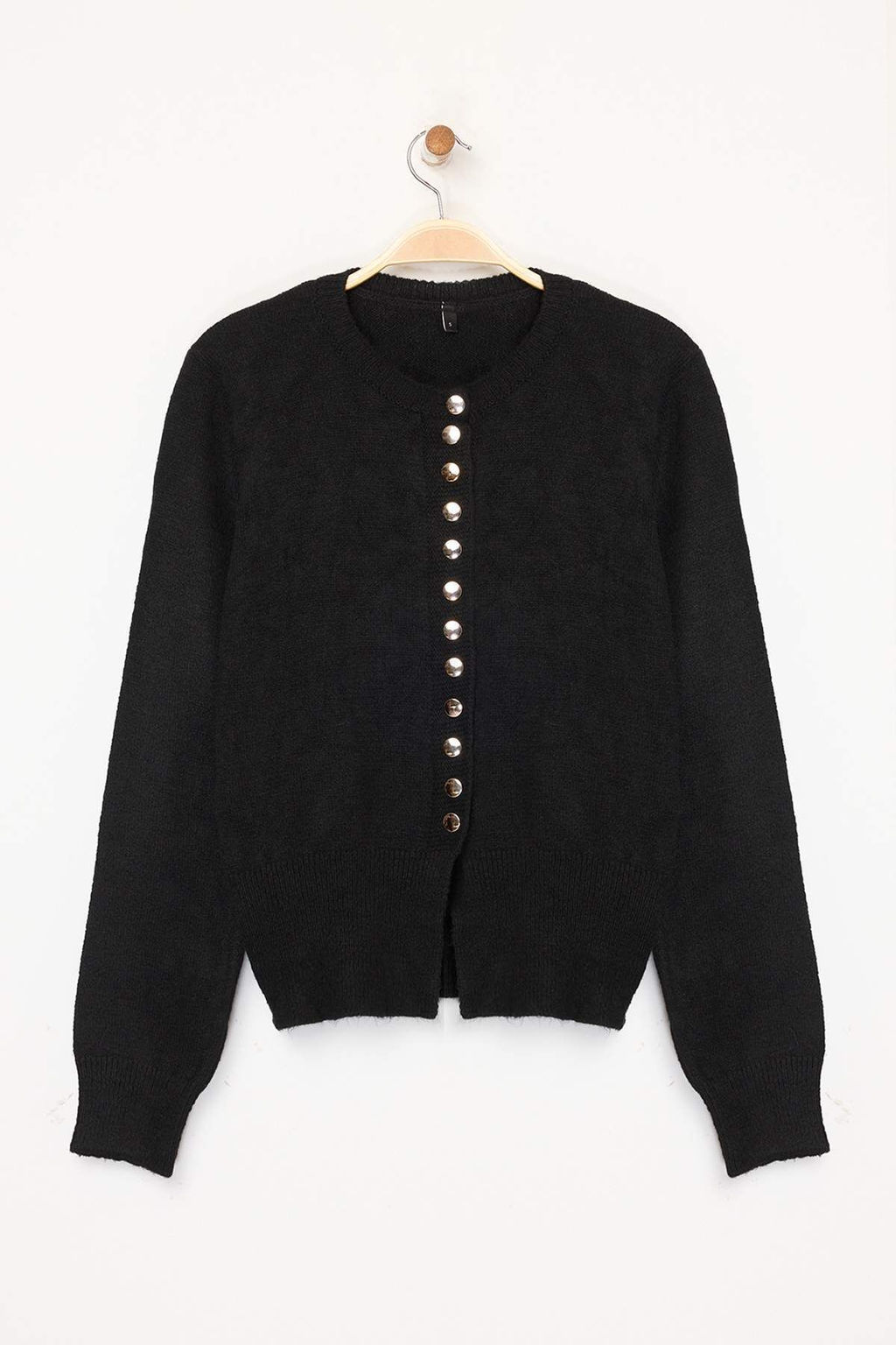 TRENDYOLMILLA Koyu Gri Basic Dugmeli Ceket Gorunumlu Triko H?rka TWOAW25HI00164  фото 14