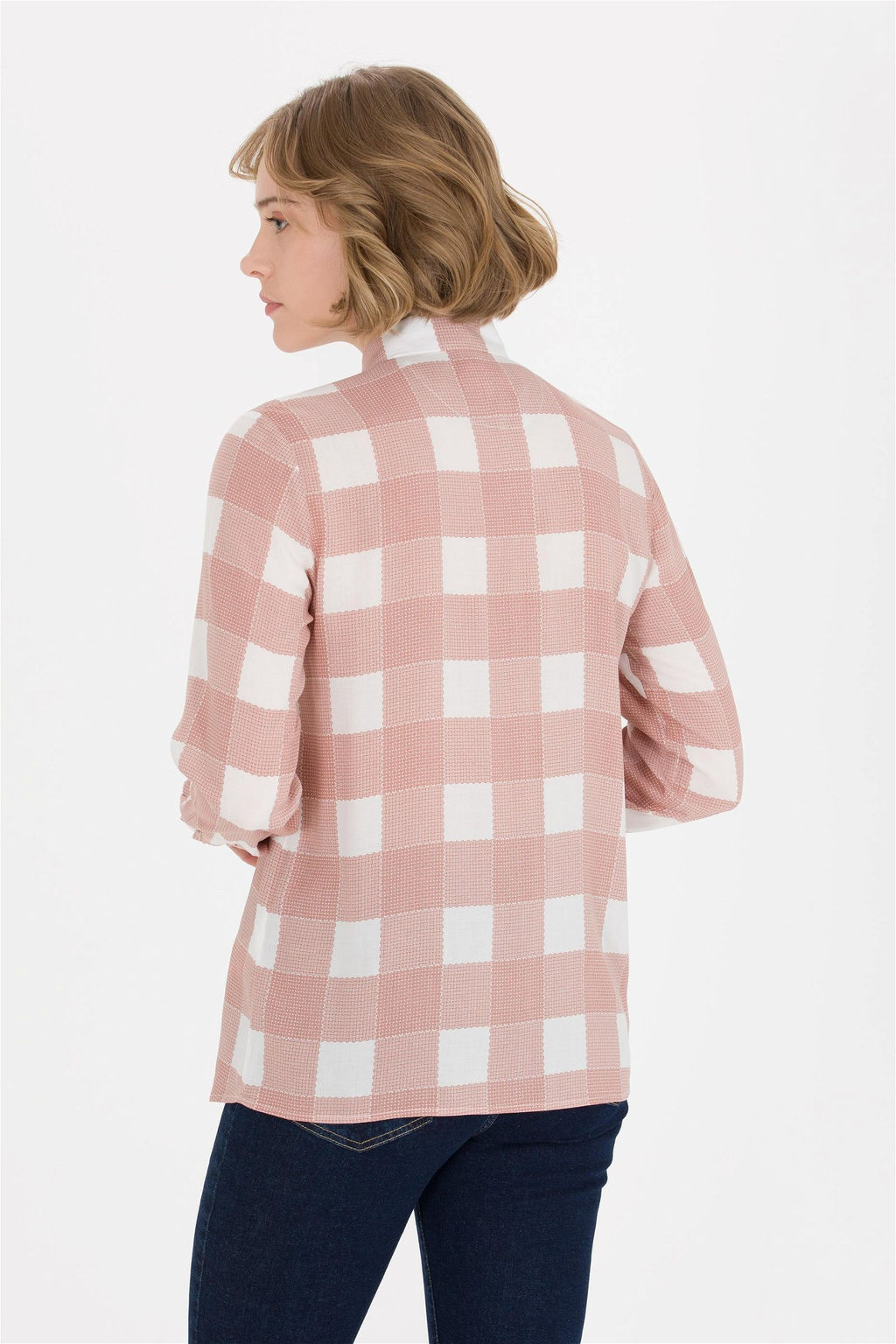 Женская пудровая рубашка с длинным рукавом Неожиданная скидка в корзине - U.s. polo assn фото 5