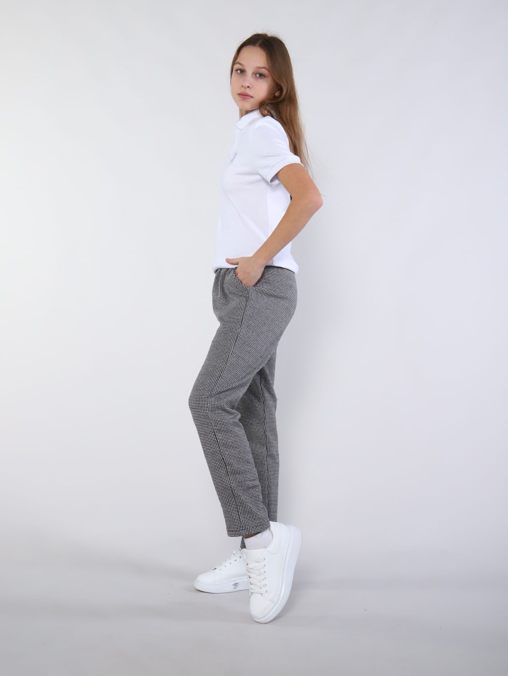 Брюки Герман серая клетка - Ладошки фото 2