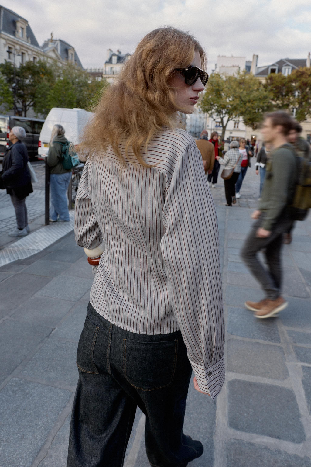 STRIPED WRAP SHIRT WITH BOW - Zara фото 5