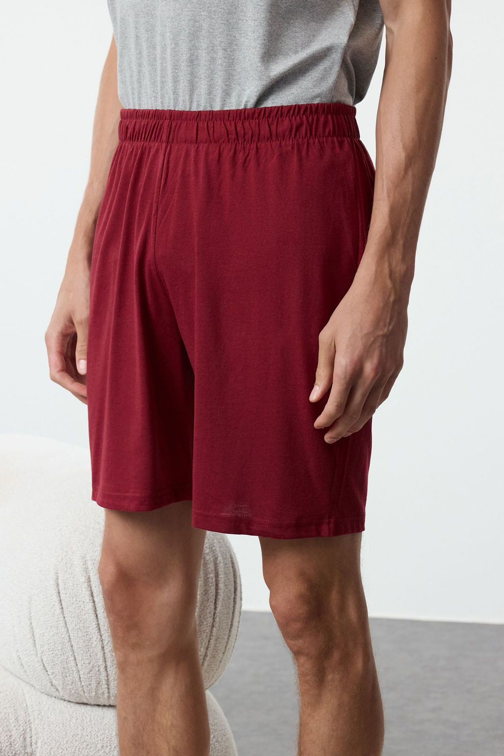 TRENDYOL MAN Gri - Bordo Regular Fit Nak?sl? Orme 3 lu Pijama Tak?m? TMNAW25PT00024 - Trendyolmilla фото 6