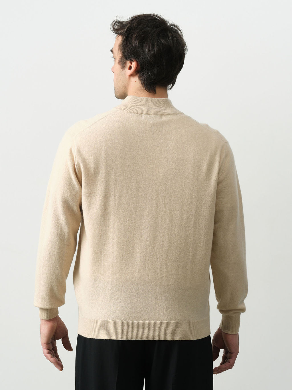 Джемпер из кашемира и шерсти 5W04017 бежевый