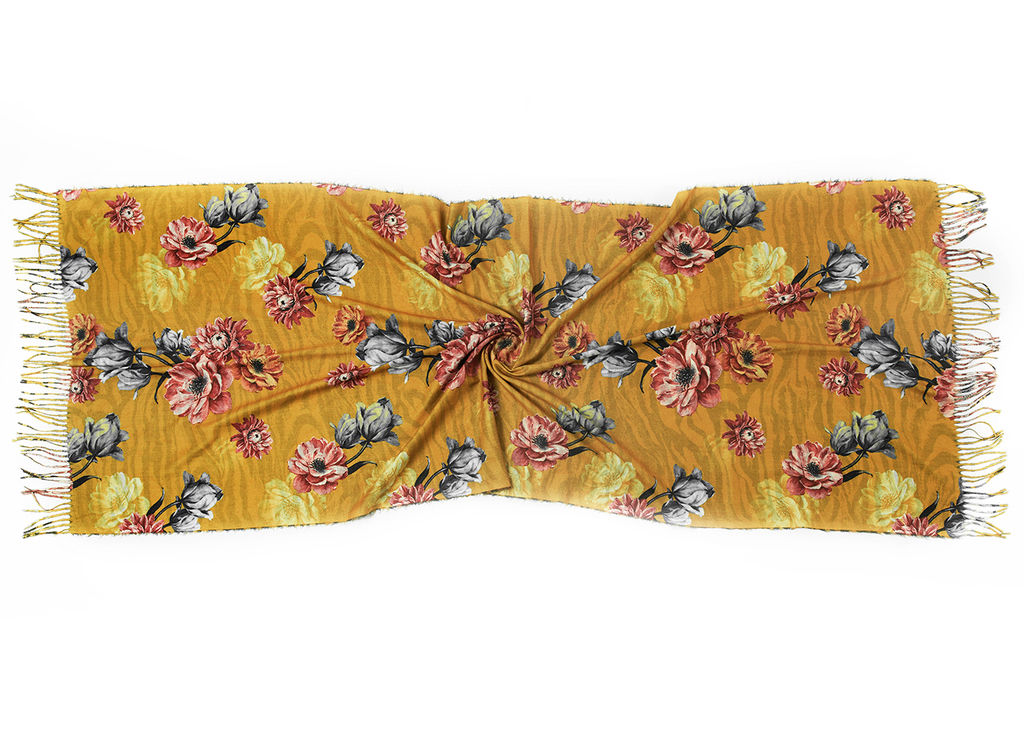 В составе шерсть. Большой теплый двусторонний палантин - Tantino фото 3