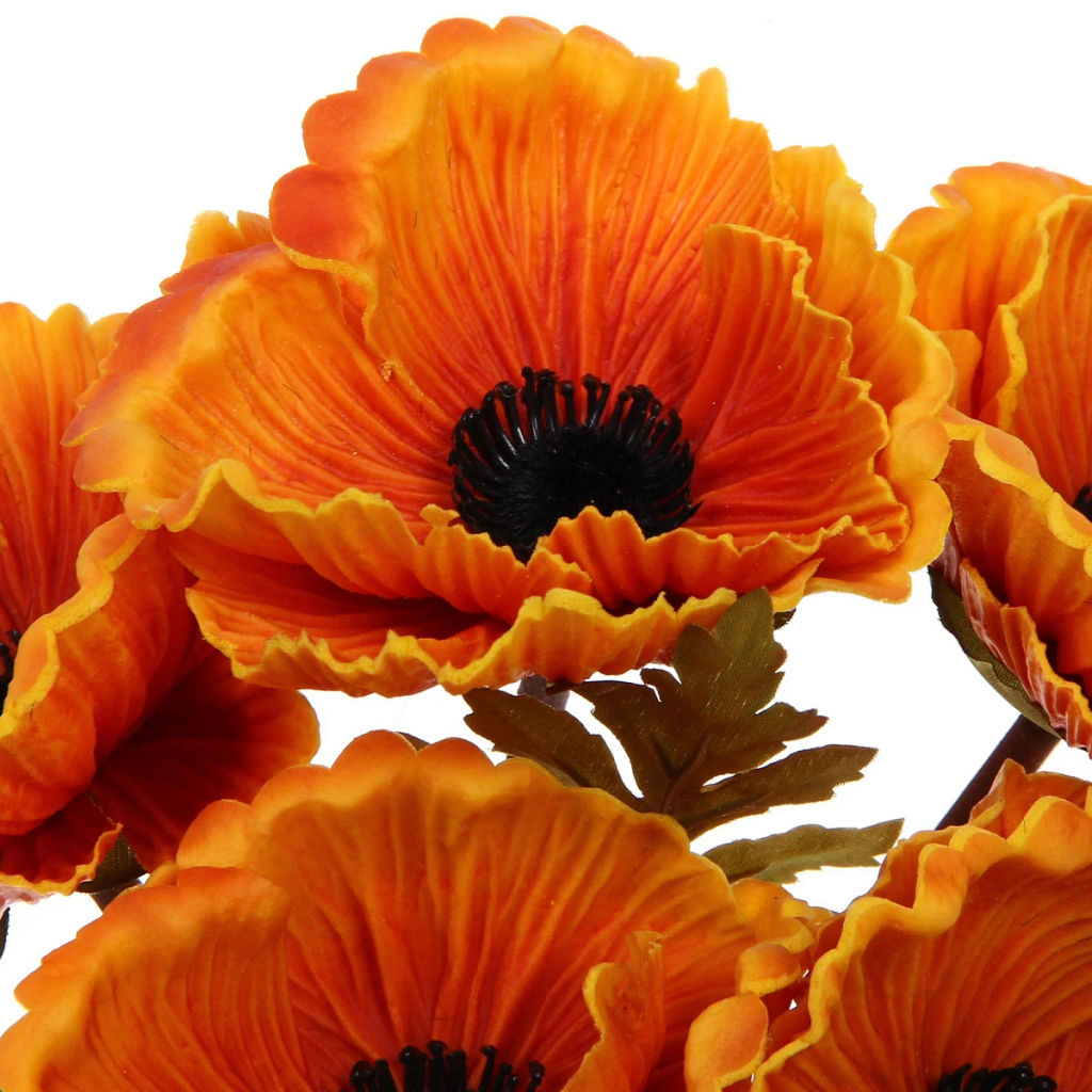 Цветы искусственные "Natur" 30см Маки 5шт оранжевые