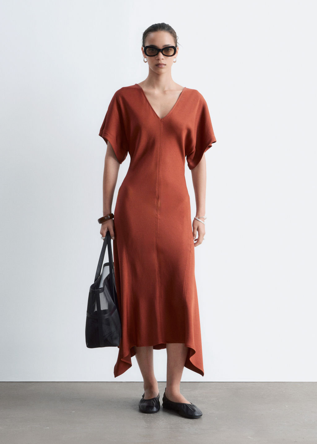 Maxivestido con escote en pico - H&m фото 4
