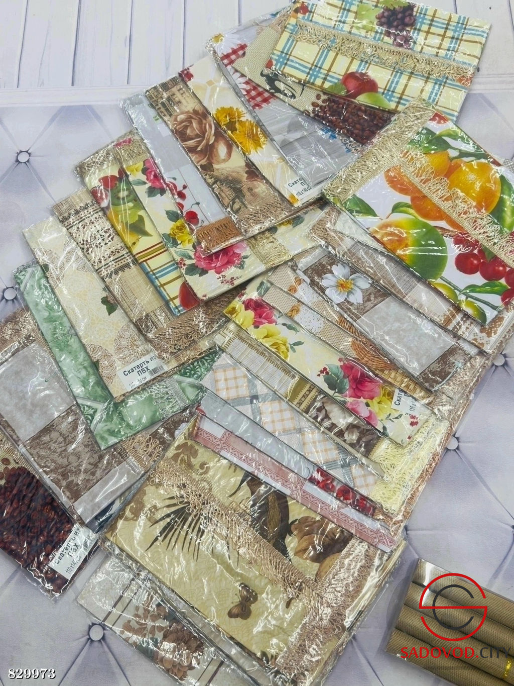 Скатерти клеёнка с бахромой