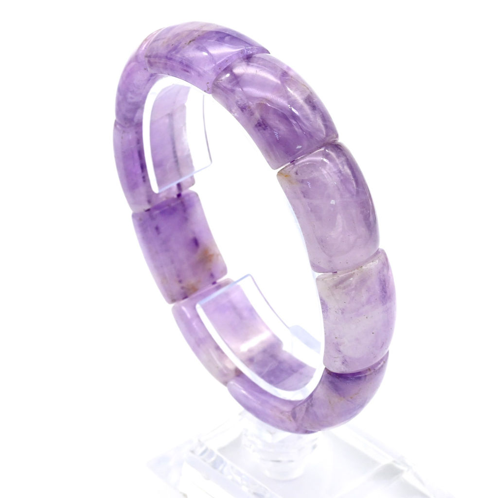 Браслет из Аметиста лавандового сегмент 15*20мм, 48г