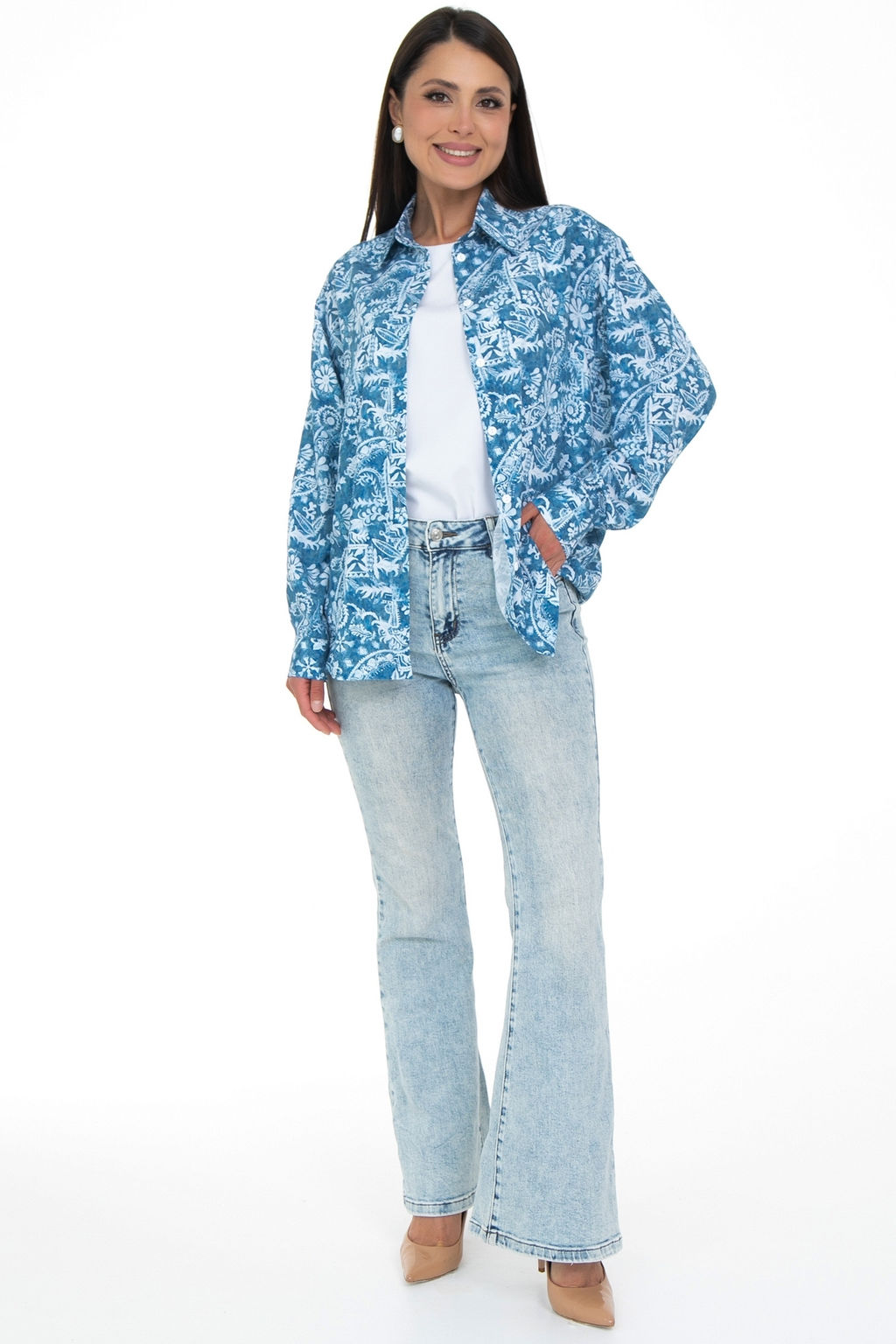 Рубашка Отличная Хит (голубой) - Diolche фото 3