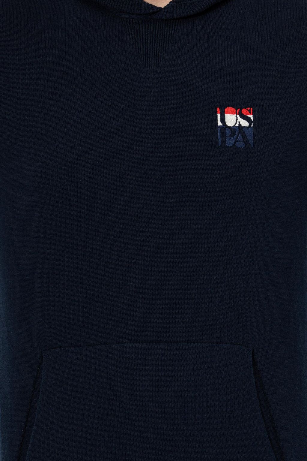 U. S. Polo Assn Мужской темно-синий трикотажный свитер с капюшоном - U.s. polo assn фото 6