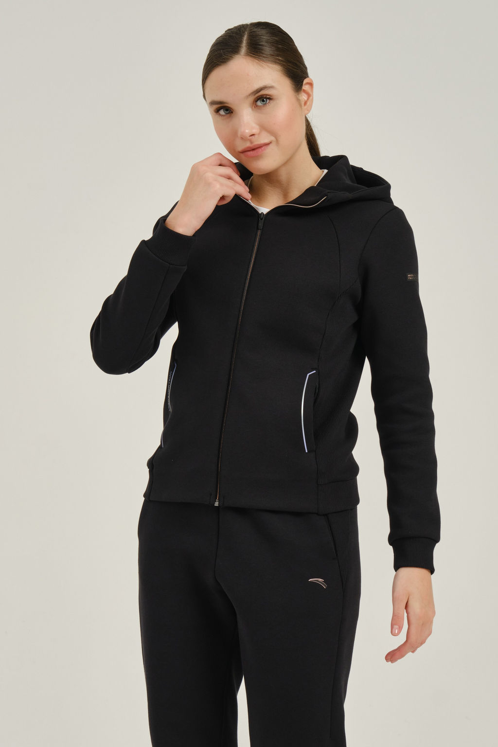 Толстовка на молнии Черный TRN Knit Track Top