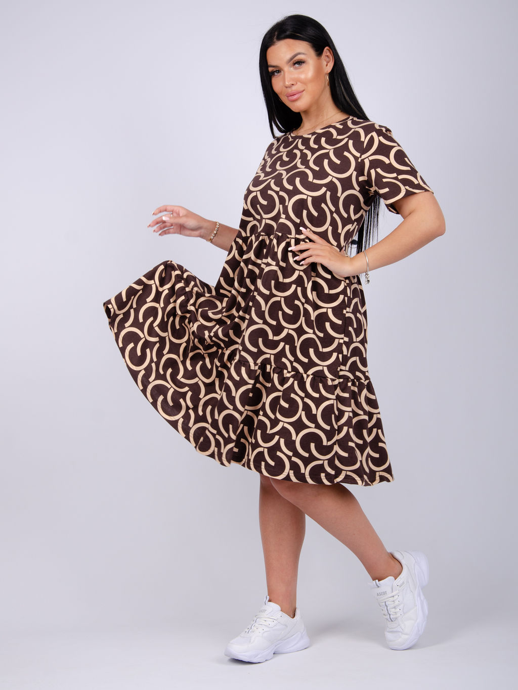 Платье "Касадея" графика, трикотаж (М)