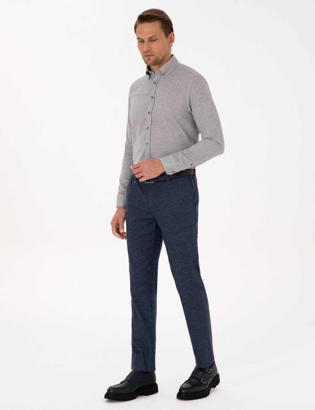 Lacivert Ekstra Slim Fit Kuma_ Pantolon