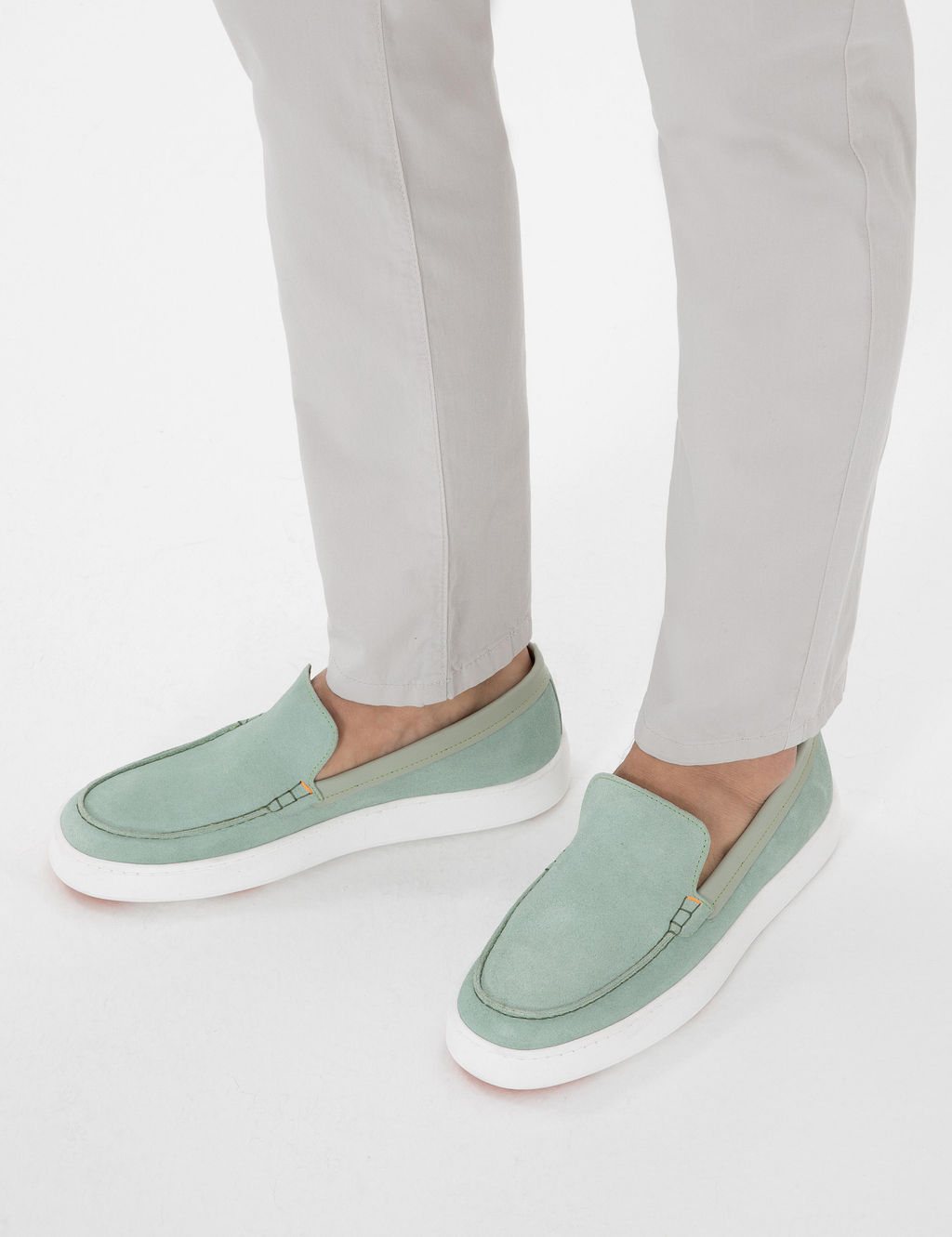 Mint Ye_ili %100 Deri Loafer Ayakkab_
