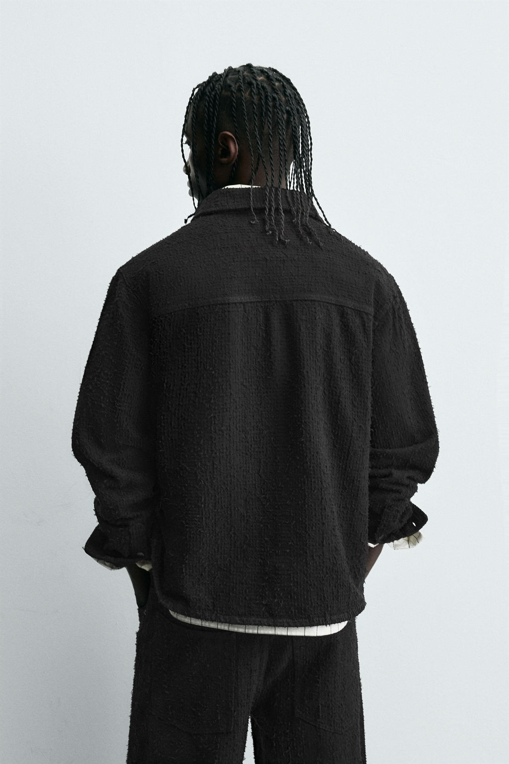 TEXTURED JACQUARD DENIM SHIRT - Zara фото 3