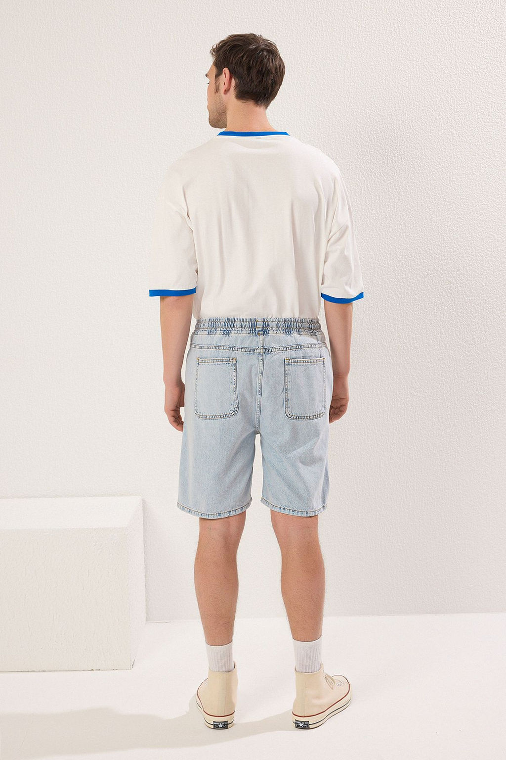 TRENDYOL MAN Mavi Regular Fit Kot Sort TMNSS25SR00032 - Trendyolmilla фото 15