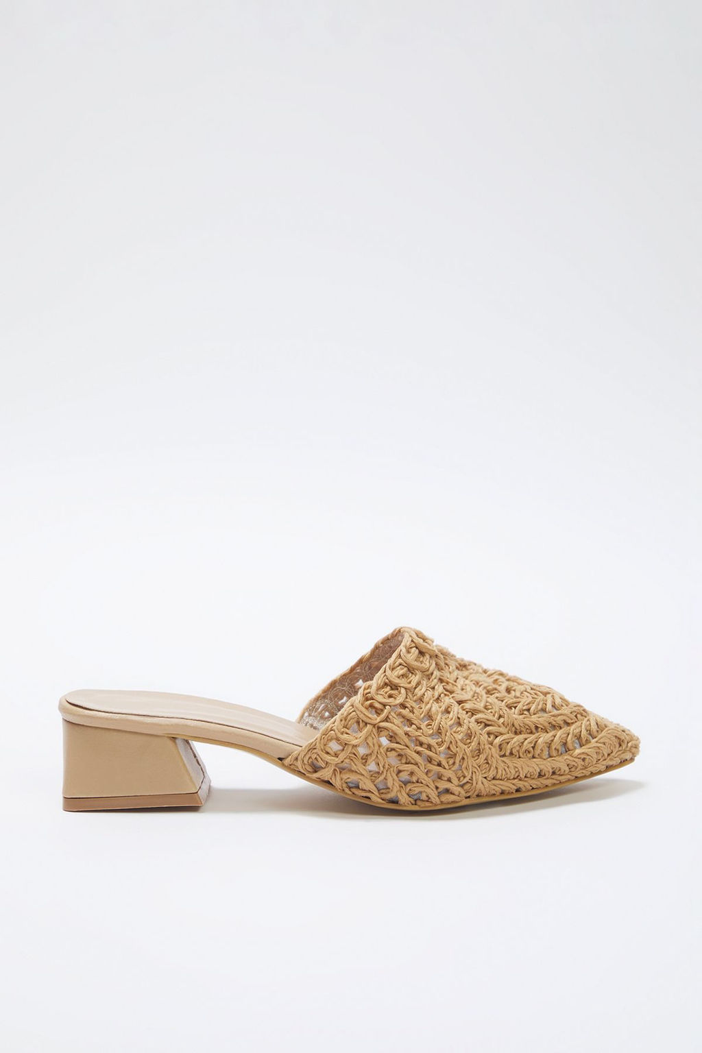 Trendyol Shoes Camel Orgu Kad?n Mule K?sa Blok Topuklu Terlik TAKSS25TO00060 - Trendyolmilla фото 9