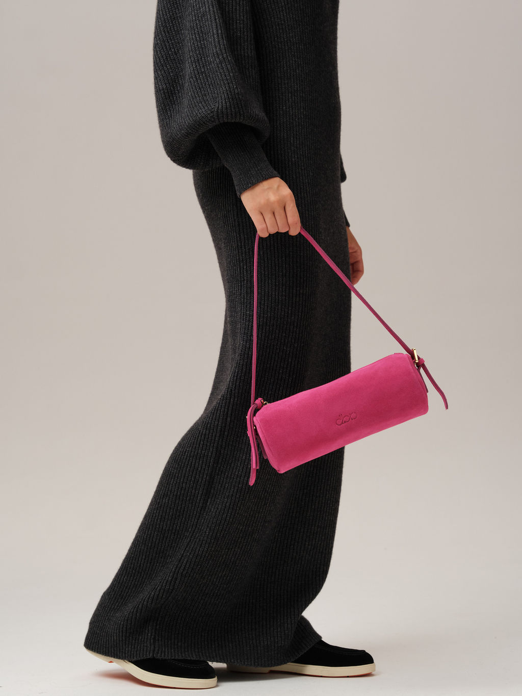 Замшевая сумка Tube DBR 31343 розовый тюльпан фото 8