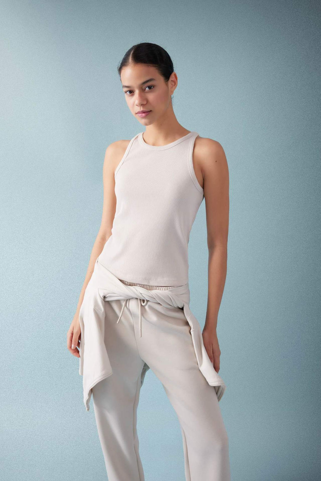 DeFactoFit Slim Fit Dar Kesim Bisiklet Yaka Ribana Sporcu Atlet  фото 2