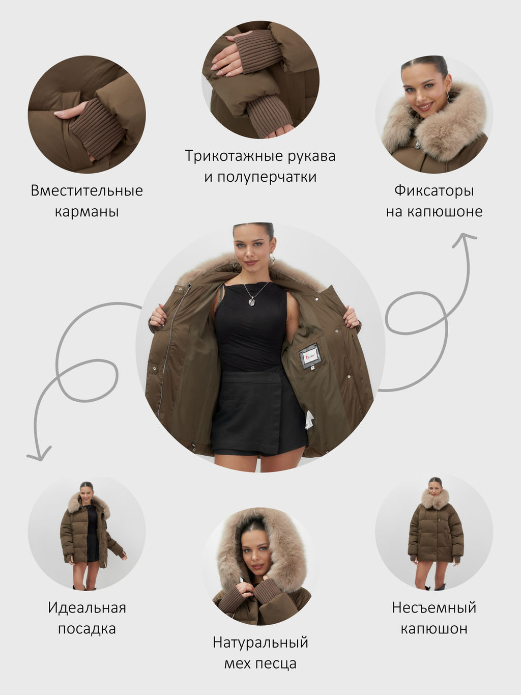 Куртка зимняя с мехом Бренд: Visdeer  фото 19