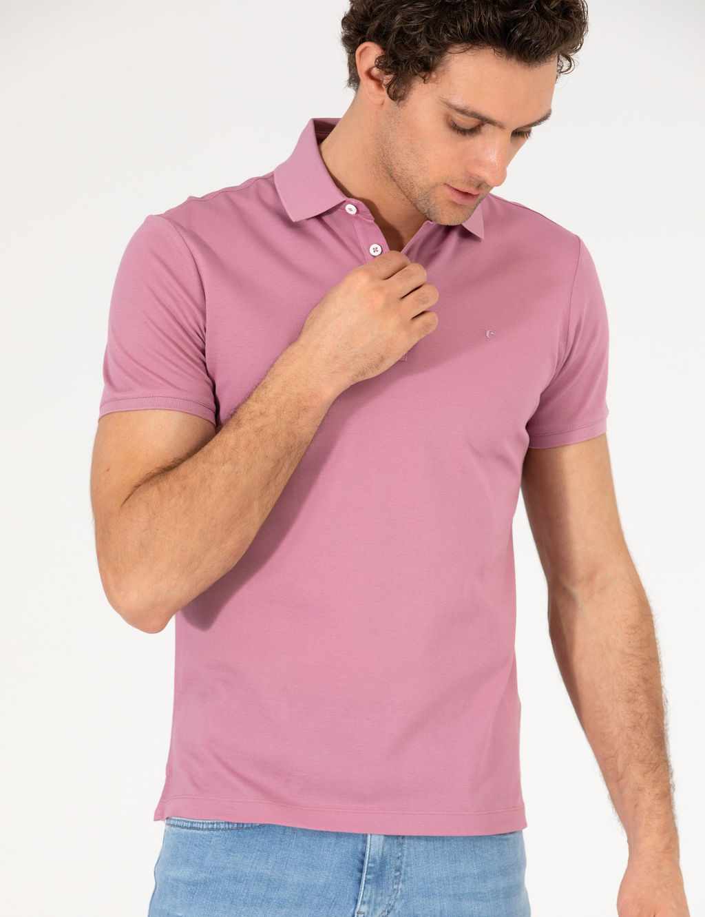 G_l Kurusu Polo Yaka Slim Fit Basic Merserize T-shirt