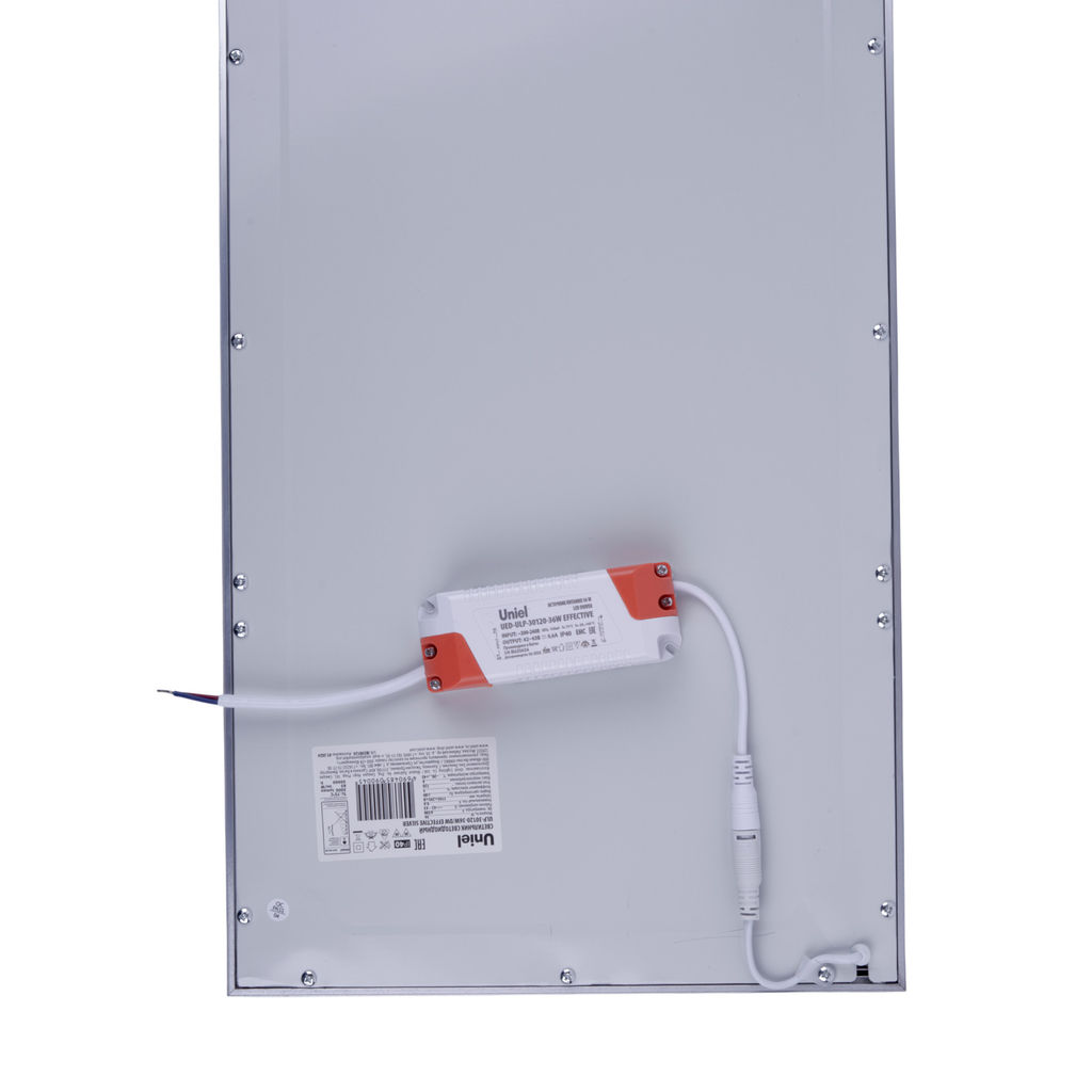 ULP-30120-36W/DW EFFECTIVE SILVER Светильник светодиодный потолочный встраиваемый. Дневной свет (6500K). Корпус серебристый. В комплекте с и/п. ТМ Uniel.