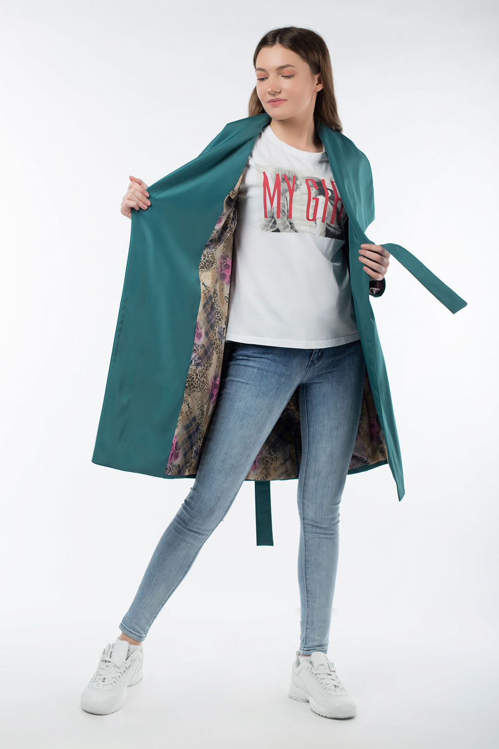 03-1867 Плащ женский (пояс) - El podio фото 5