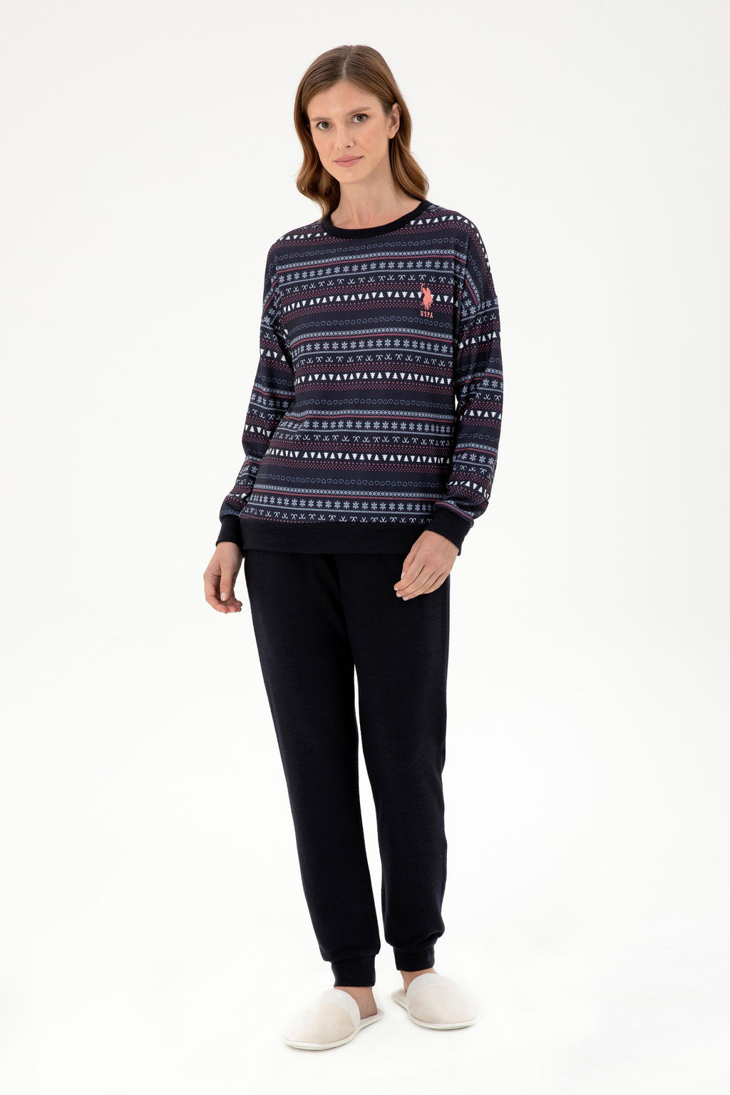 Женский темно-синий пижамный комплект Неожиданная скидка в корзине - U.s. polo assn фото 2