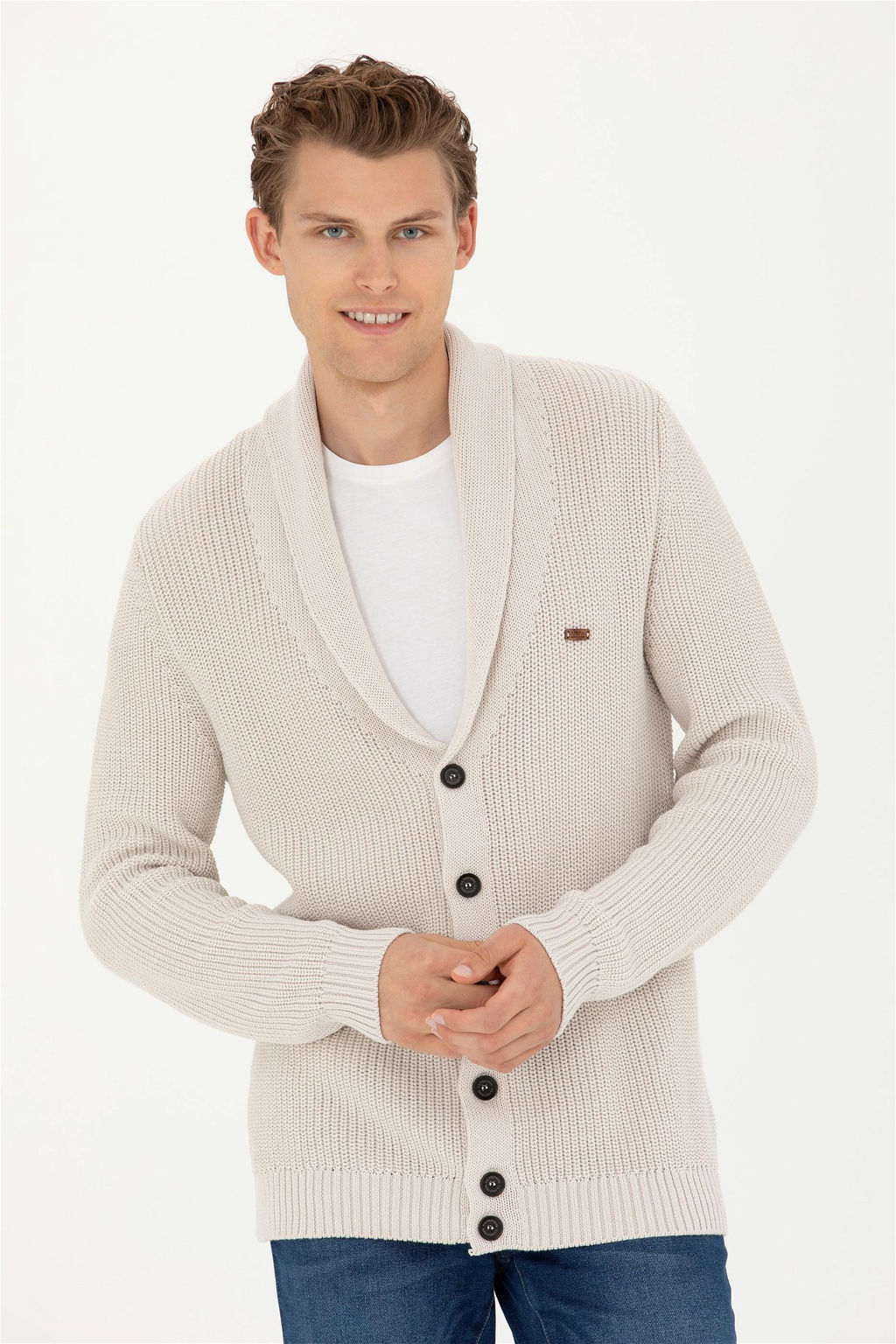 Мужской трикотажный кардиган с камнями - U.s. polo assn фото 8