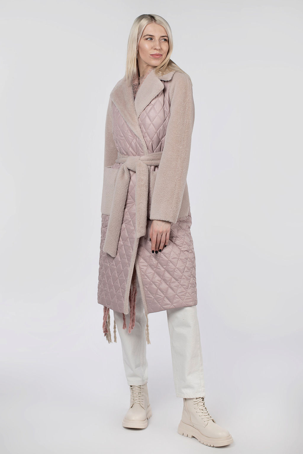 Пальто женское демисезонное (пояс) - El podio фото 3