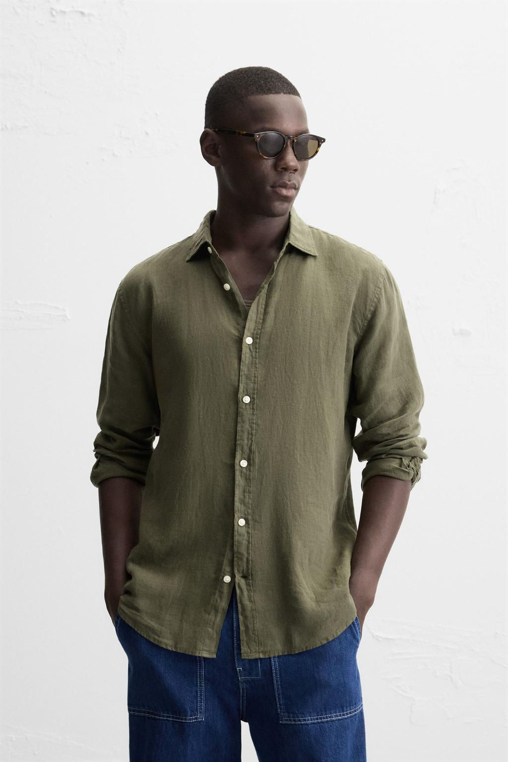 100% LINEN SHIRT - Zara фото 4