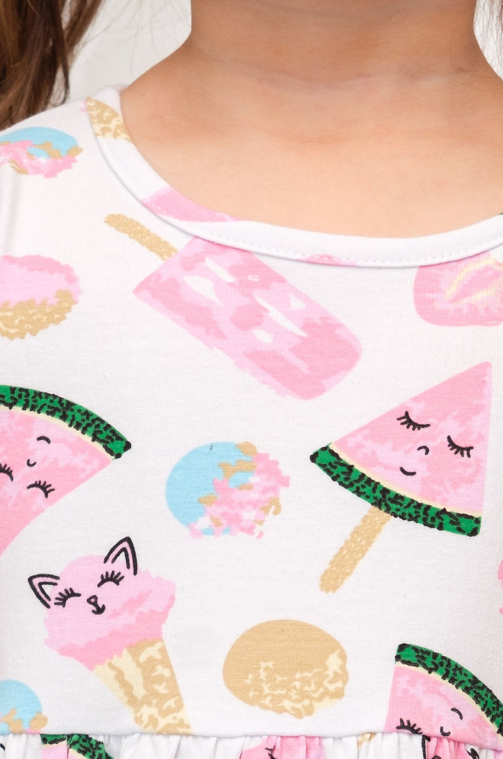 Летнее хлопковое платье с лайкрой для девочки Bonito  фото 3