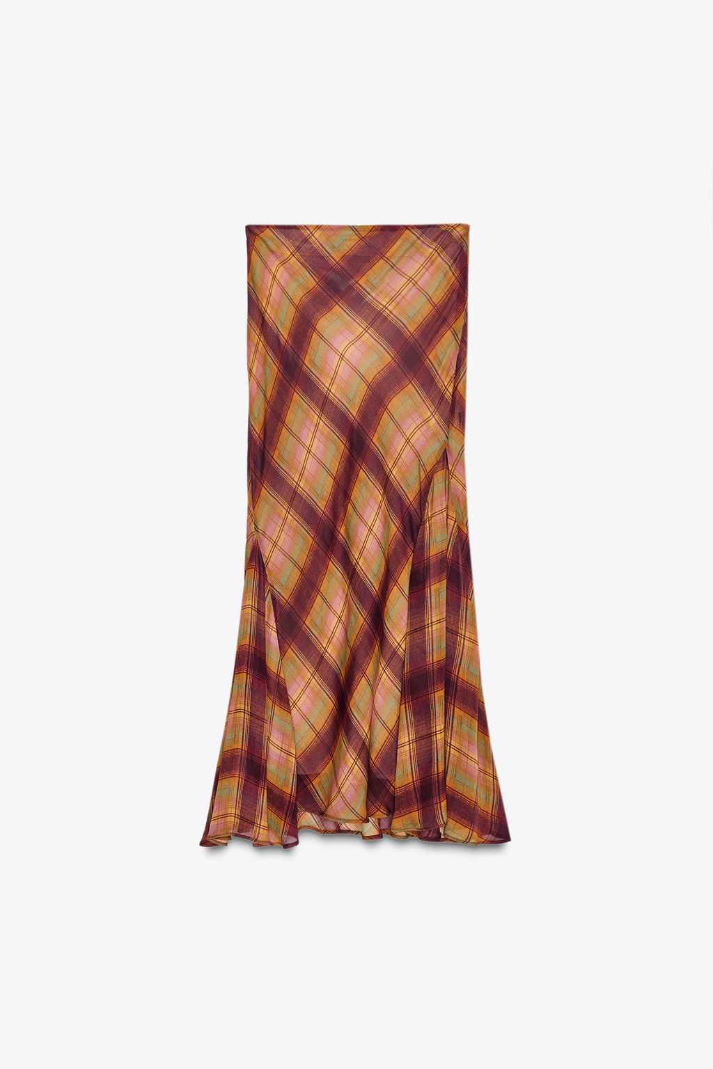 ZW COLLECTION CHECK LONG SKIRT - Zara фото 3