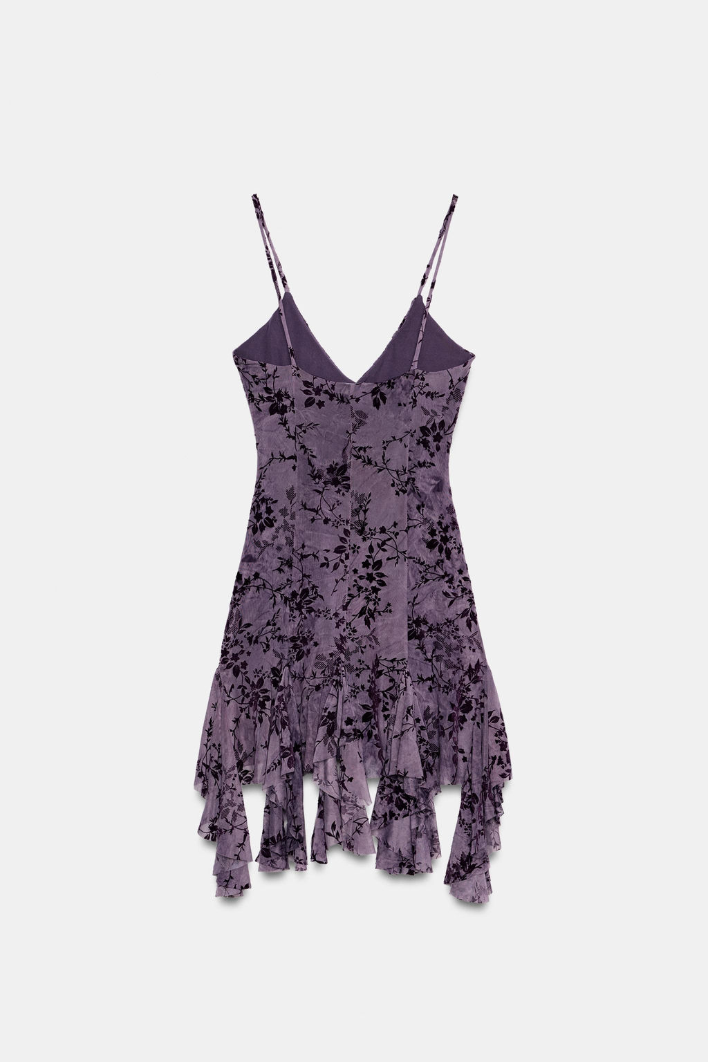 VESTIDO VOLANTES TUL FLOCADO / Lila - Zara фото 6