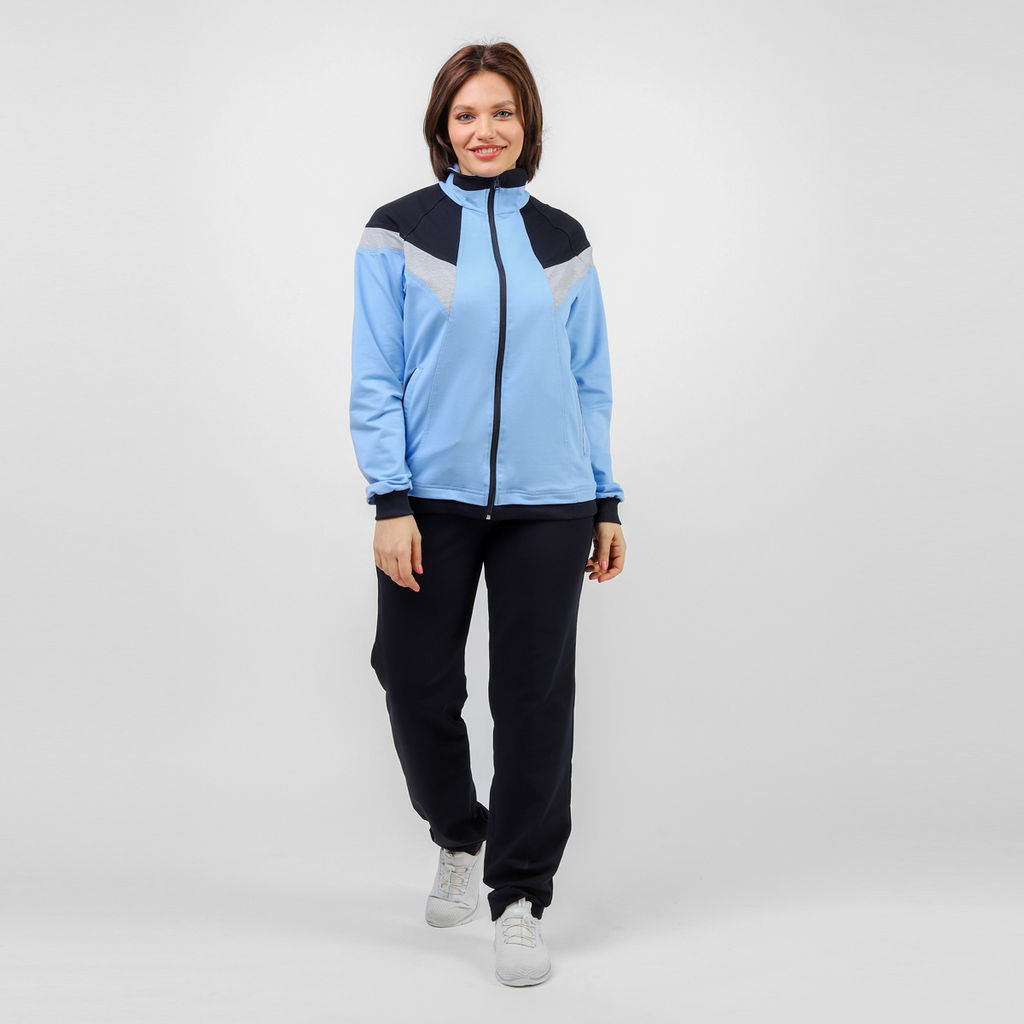 RODOS Спортивный костюм женский весна/лето М-172/1 Ментол/Синий  фото 24