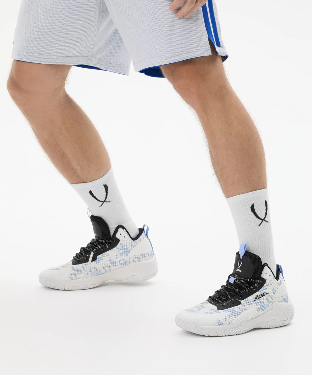 Кроссовки баскетбольные JOGEL Playmaker, белый/голубой/черный  фото 13