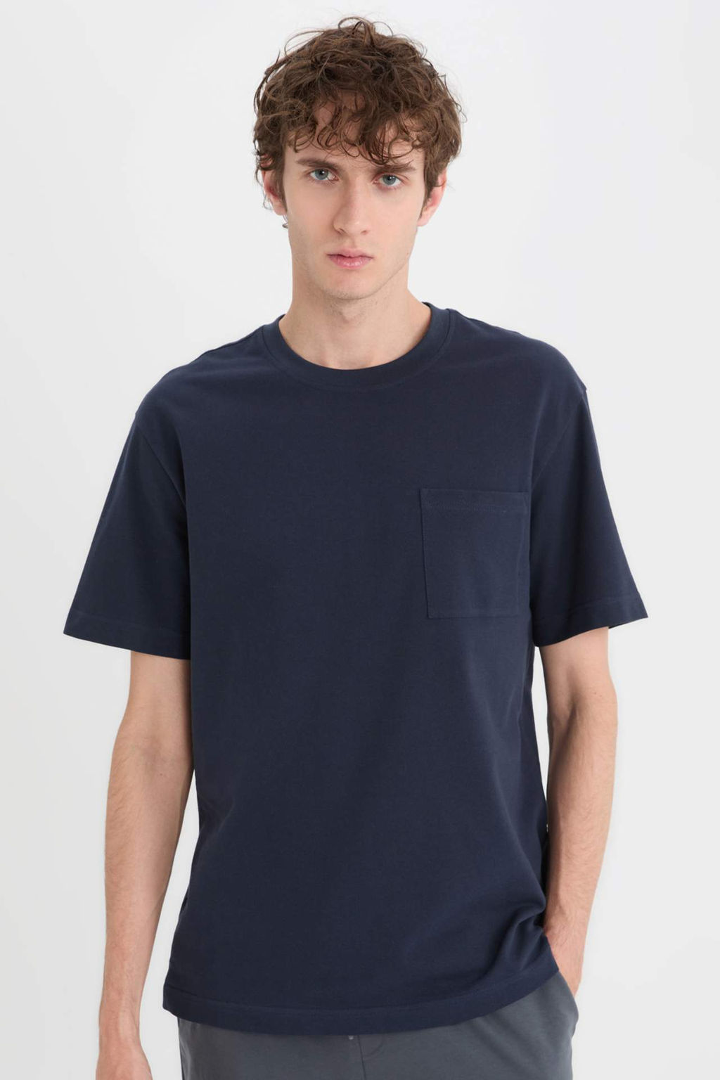 New Regular Fit Bisiklet Yaka K?sa Kollu Basic Duz Pike Tisort - Defacto фото 5