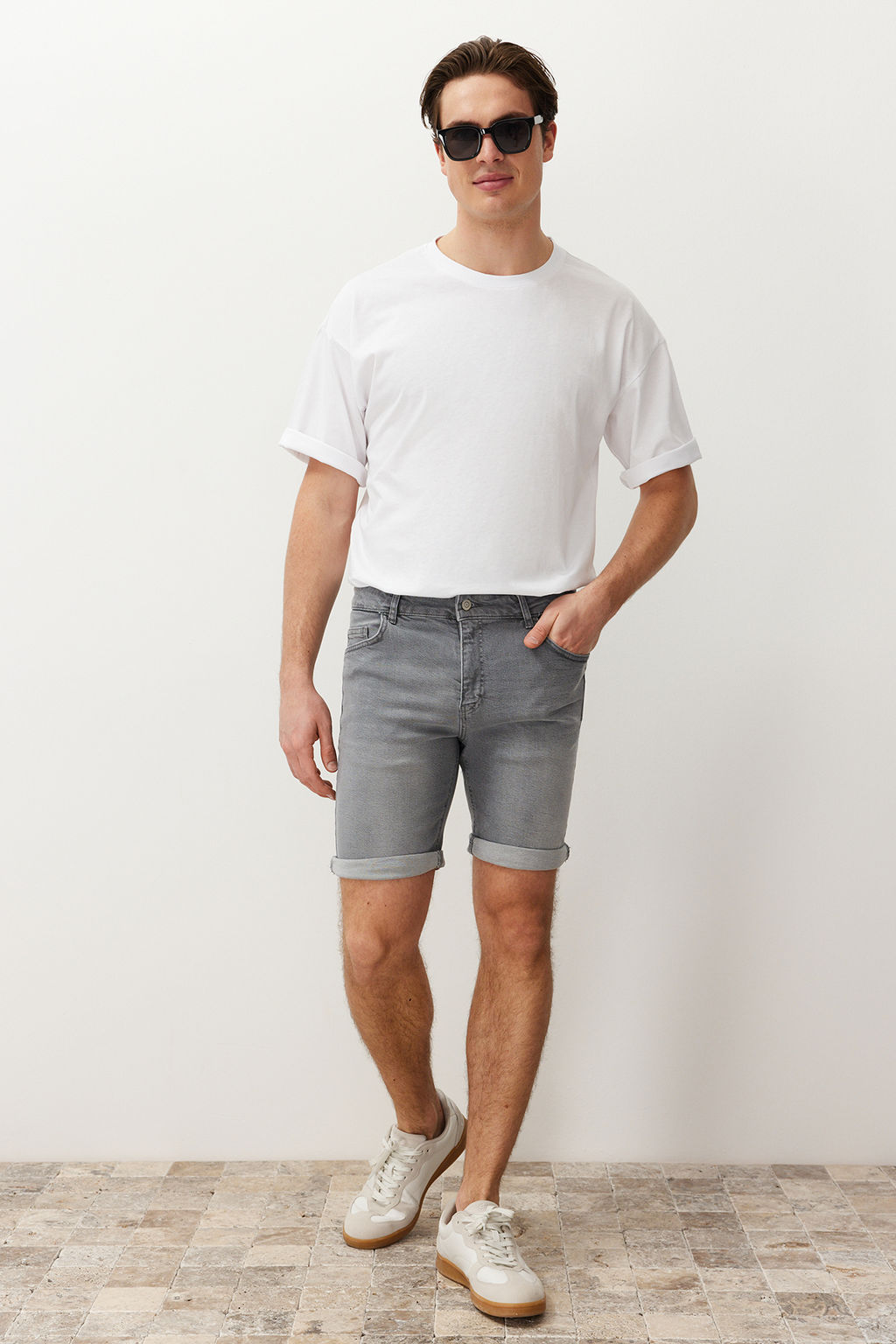 Gri Slim Fit Kot Sort TMNSS24SR00049