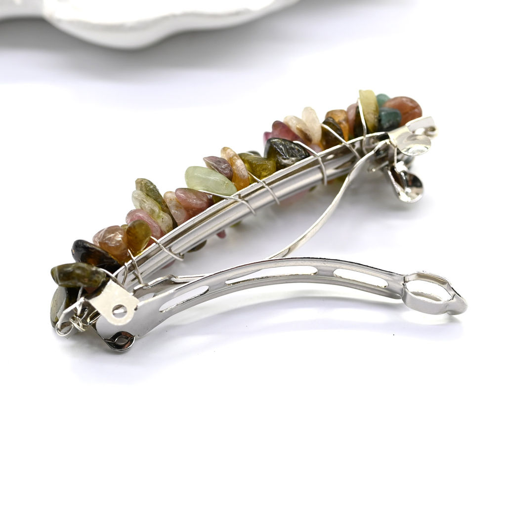 Заколка для волос с турмалином 6*1,5*1,5см