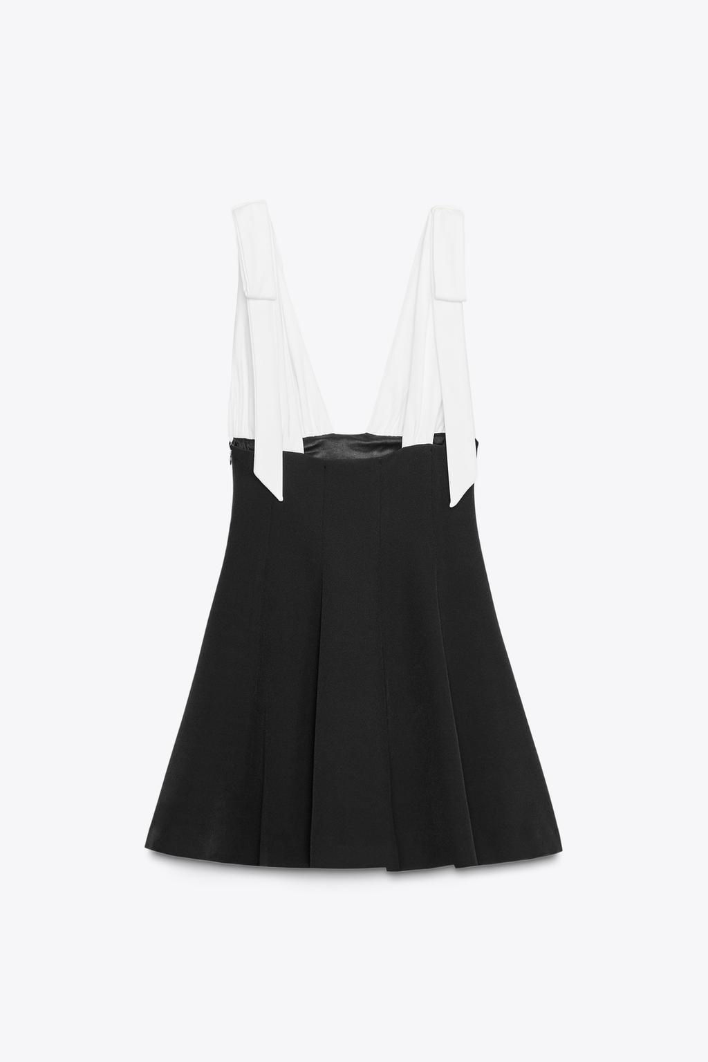 CONTRASTING SHORT DRESS WITH BOWS - Zara фото 16