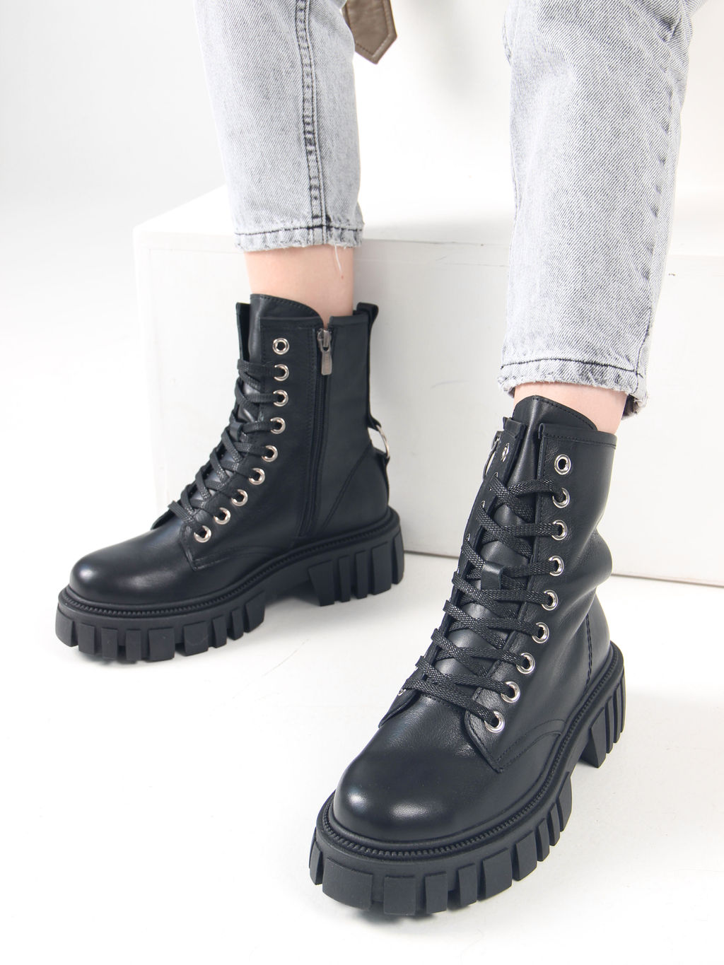 Ботинки 329.21153bl.black/Шерсть