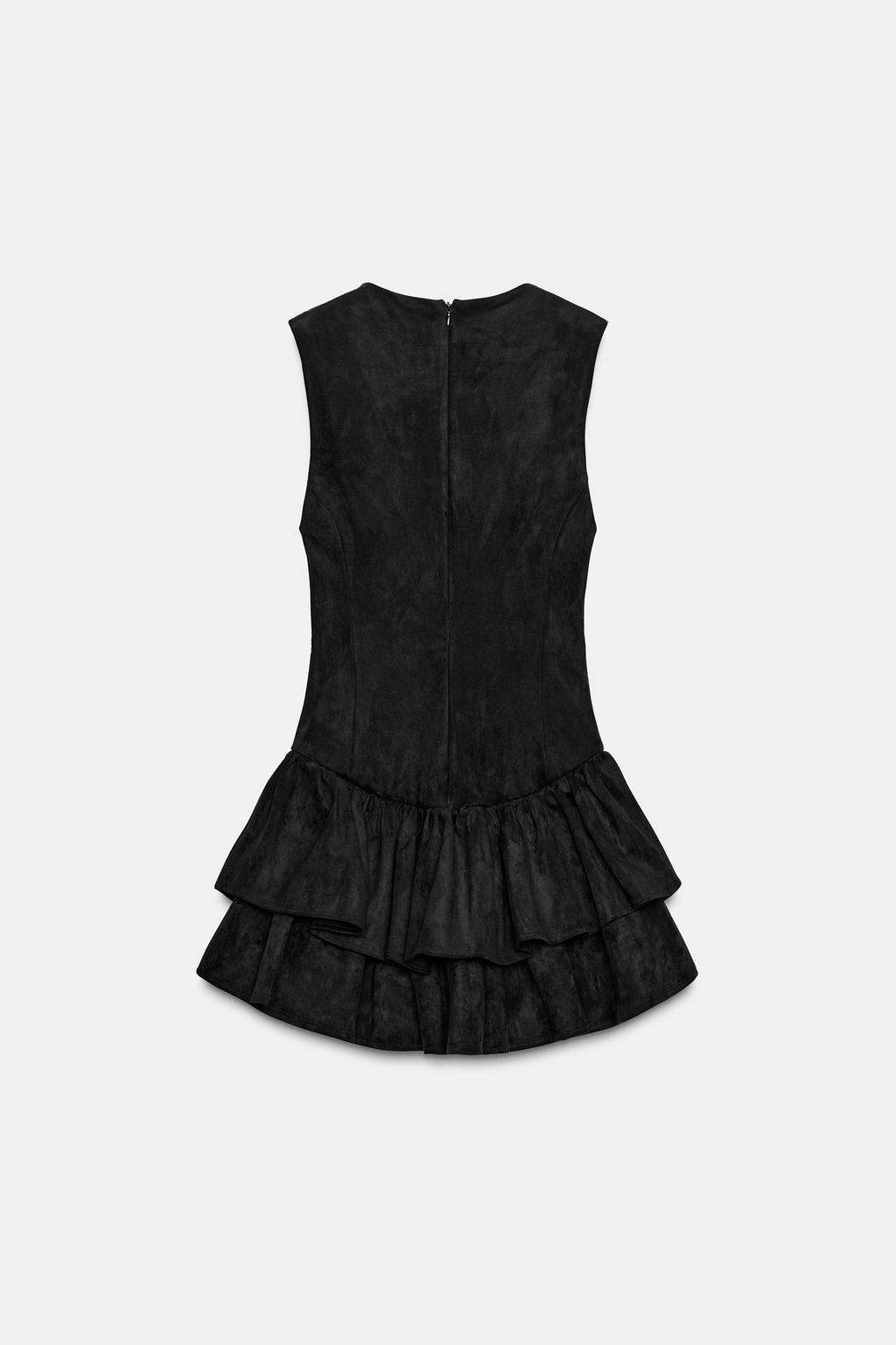 SHORT FAUX SUEDE DRESS WITH RUFFLES - Zara фото 2