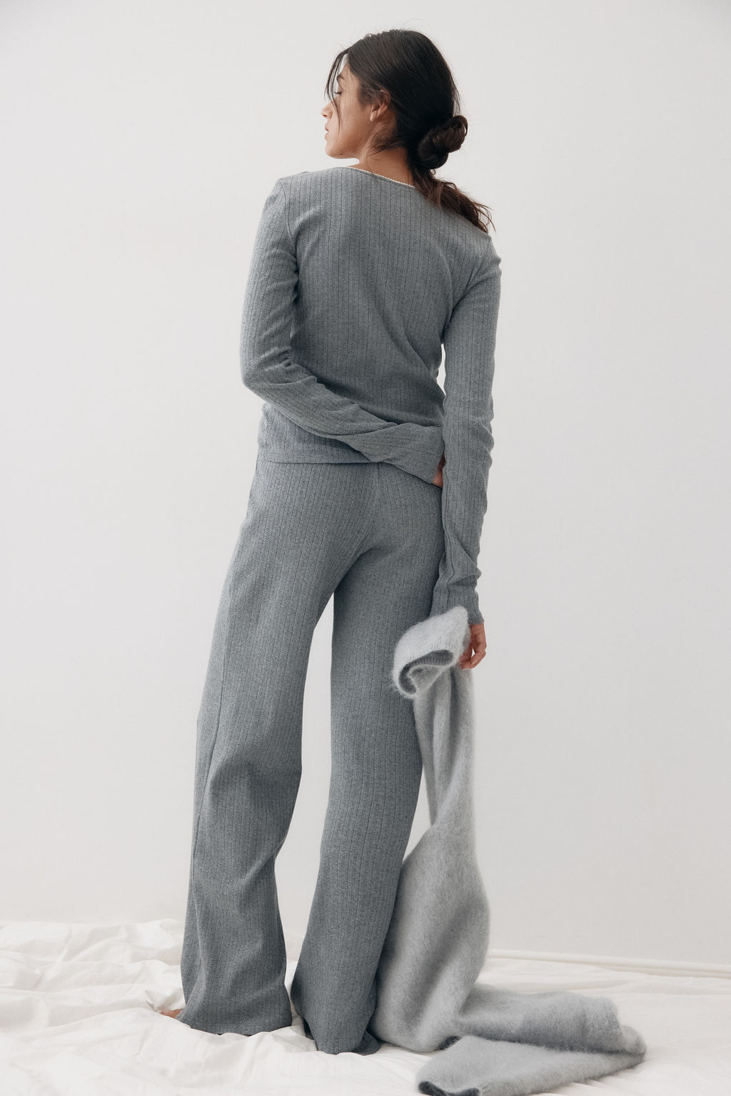 Pijama en pointelle de algod?n - H&m фото 7