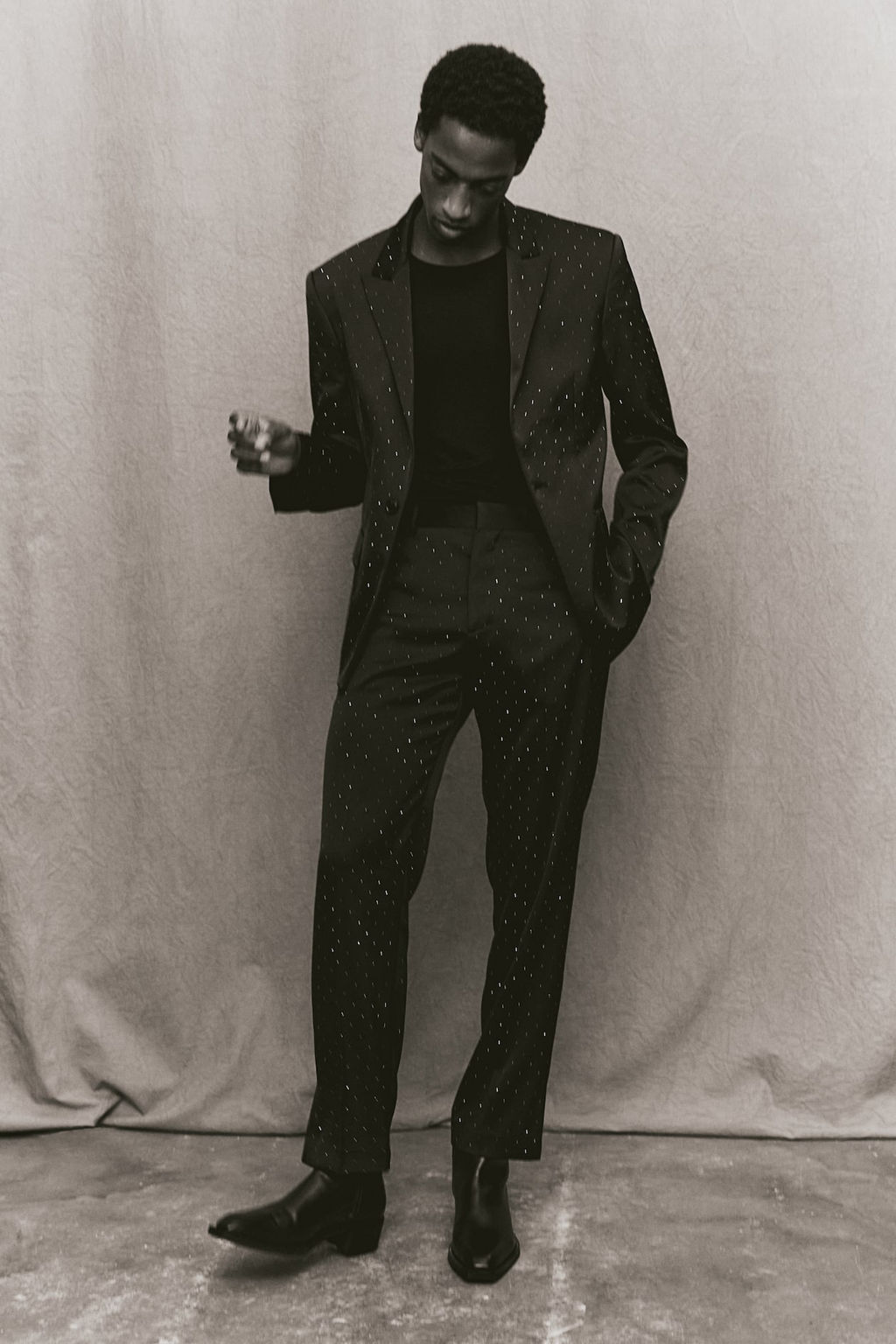 Pantalon de traje con strass Regular Fit - H&m фото 2