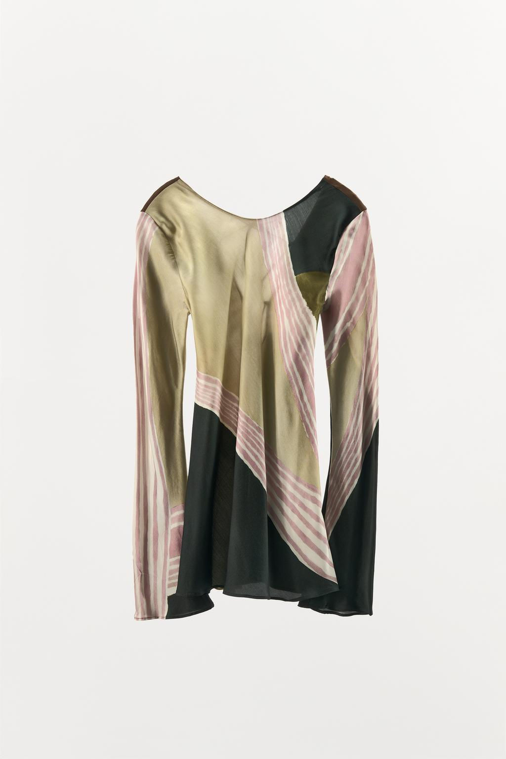 PRINTED SATIN TOP - Zara фото 5