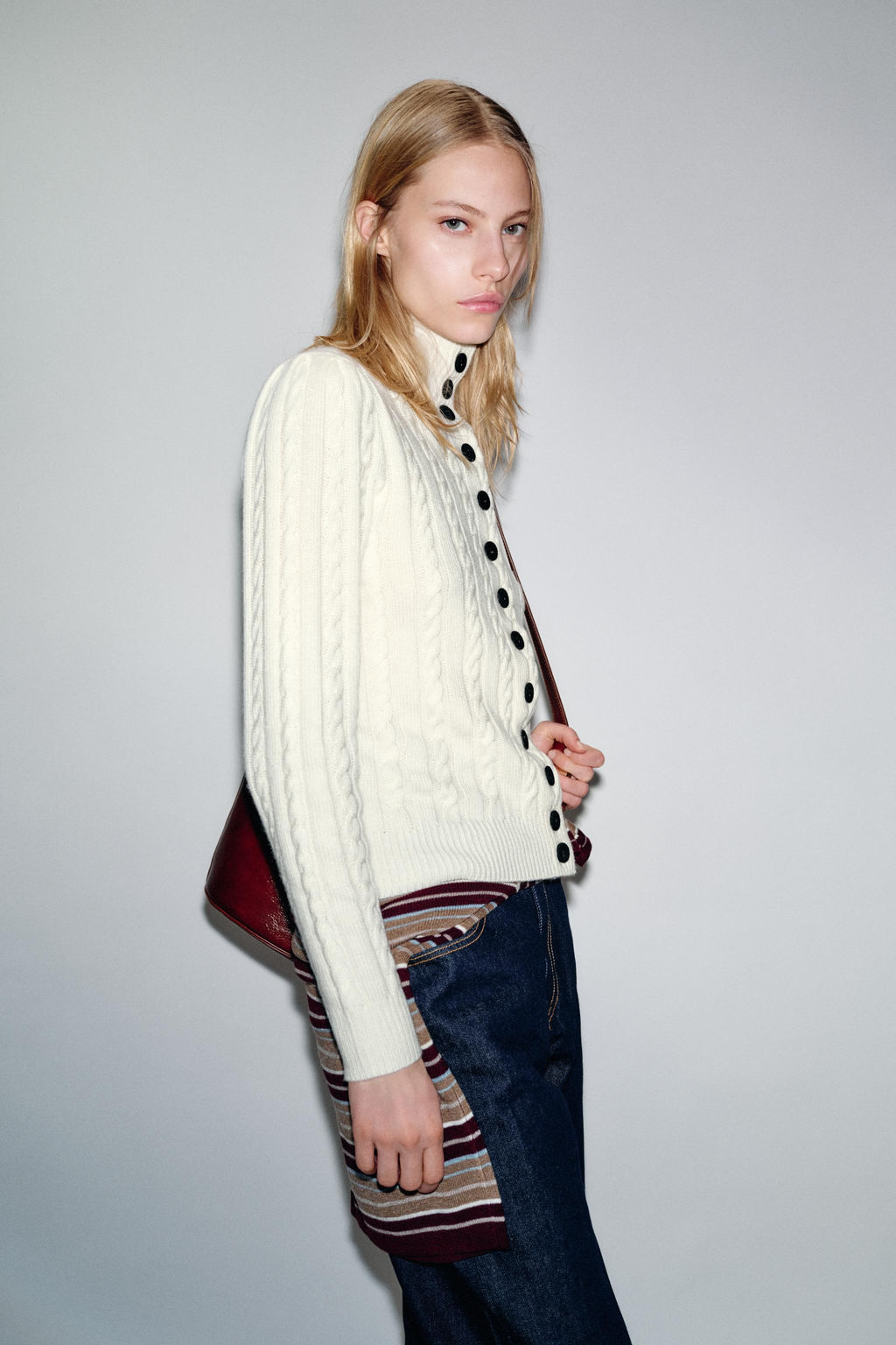 CABLE-KNIT CARDIGAN - Zara фото 3
